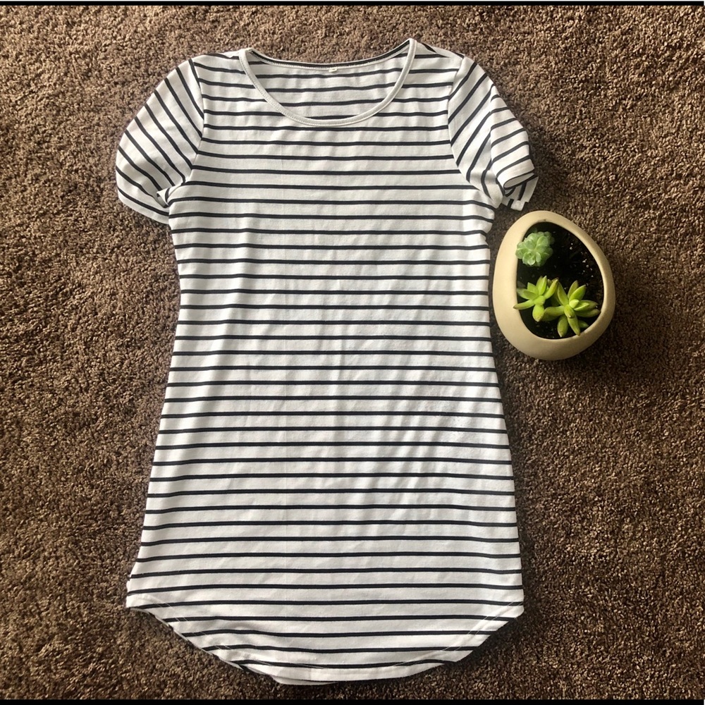 SOLD Soft Striped T-shirt Dress